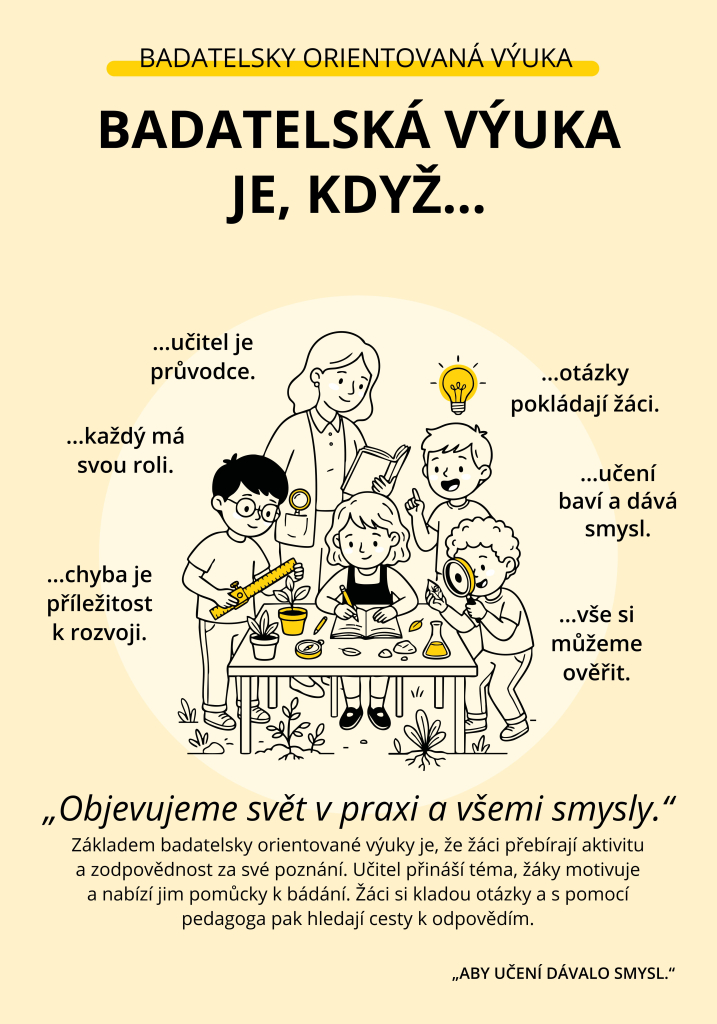 Badatelství není jen mikroskop a bublající zkumavka. Jde především o otázky.